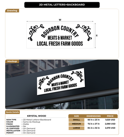 CUSTOM MOCKUP SIGN FOR Krystal Wood