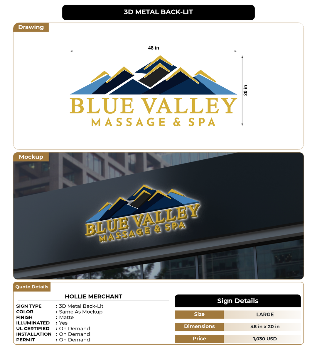 CUSTOM MOCKUP SIGN FOR Hollie Merchant
