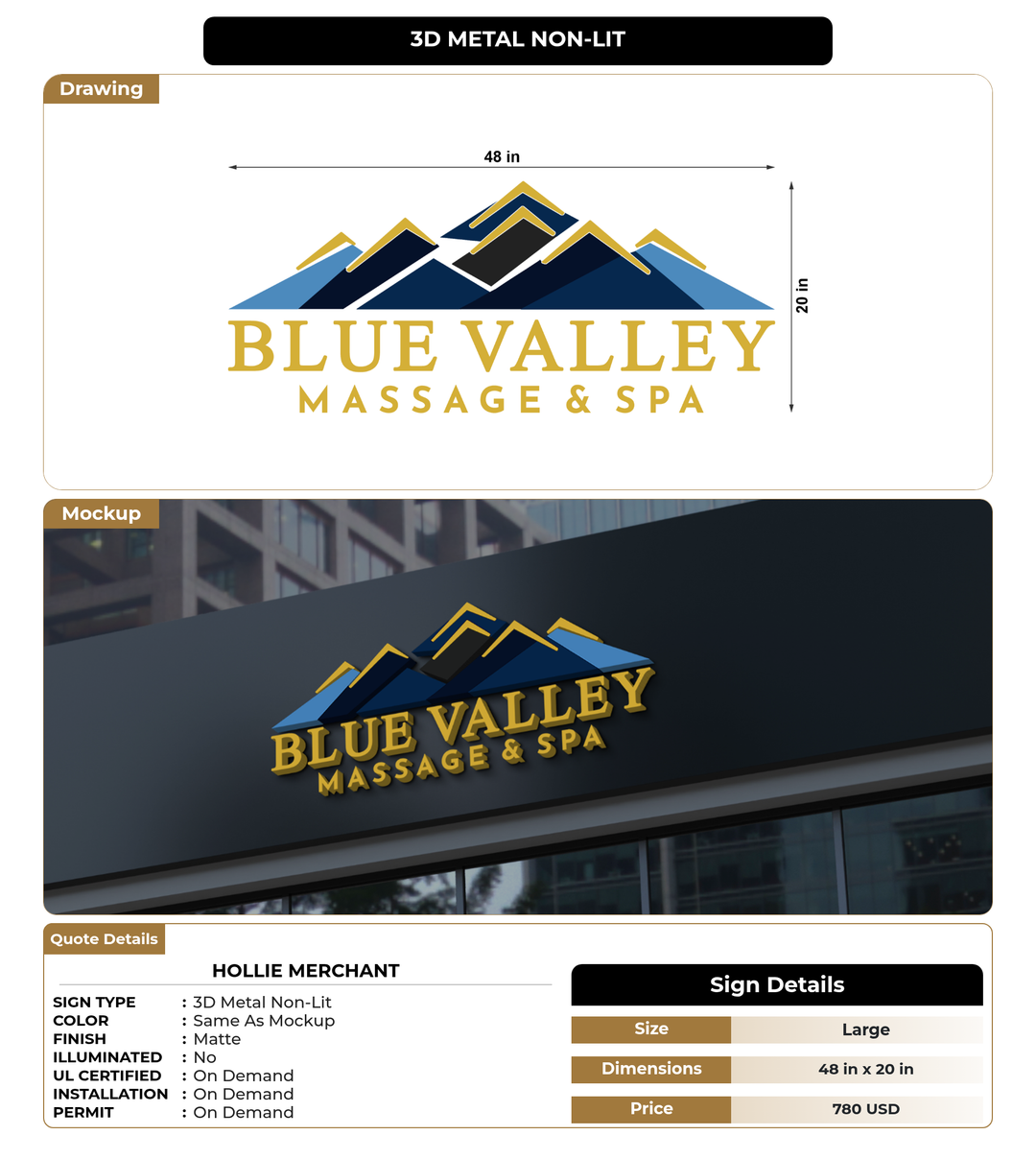 CUSTOM MOCKUP SIGN FOR Hollie Merchant