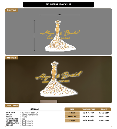 CUSTOM MOCKUP SIGN FOR Sanam