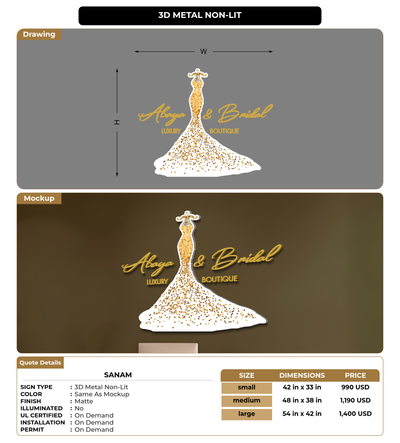 CUSTOM MOCKUP SIGN FOR Sanam
