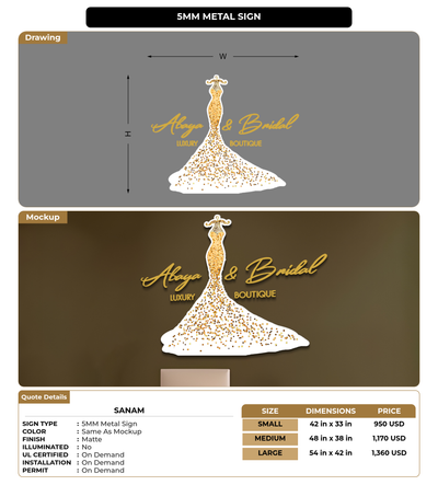 CUSTOM MOCKUP SIGN FOR Sanam