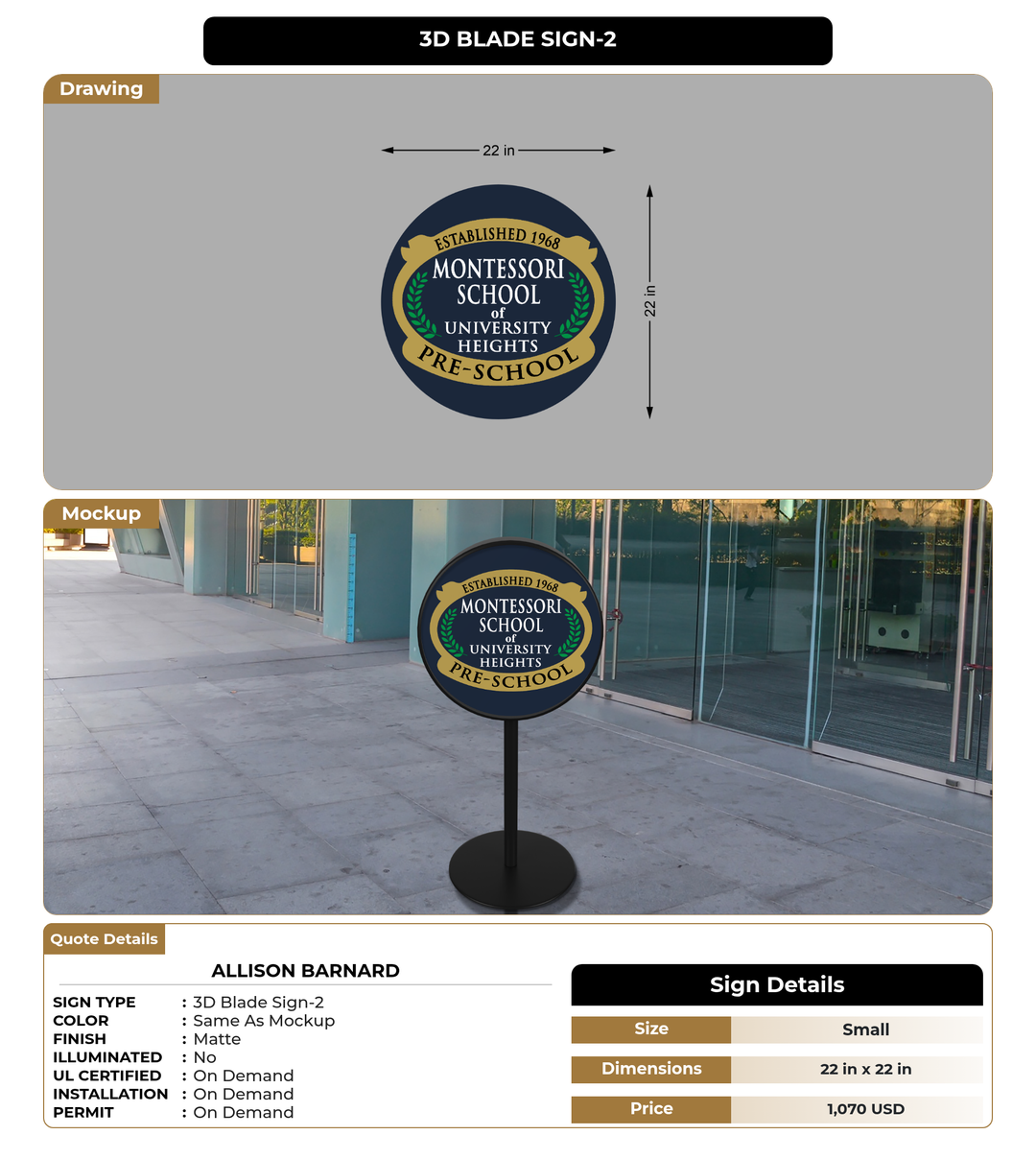 CUSTOM MOCKUP SIGN FOR Allison Barnard