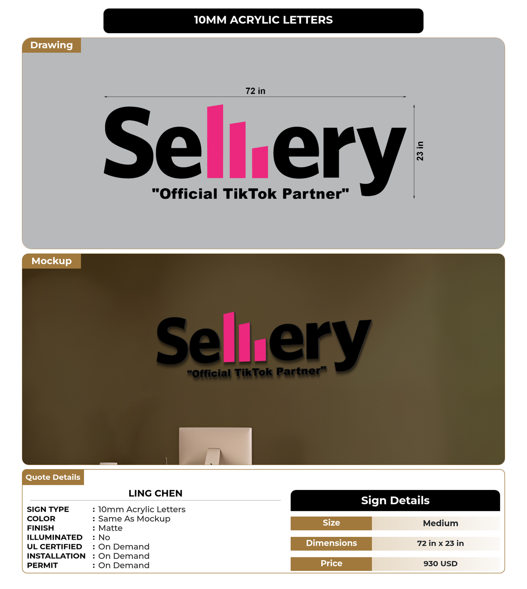 CUSTOM MOCKUP SIGN FOR ling chen
