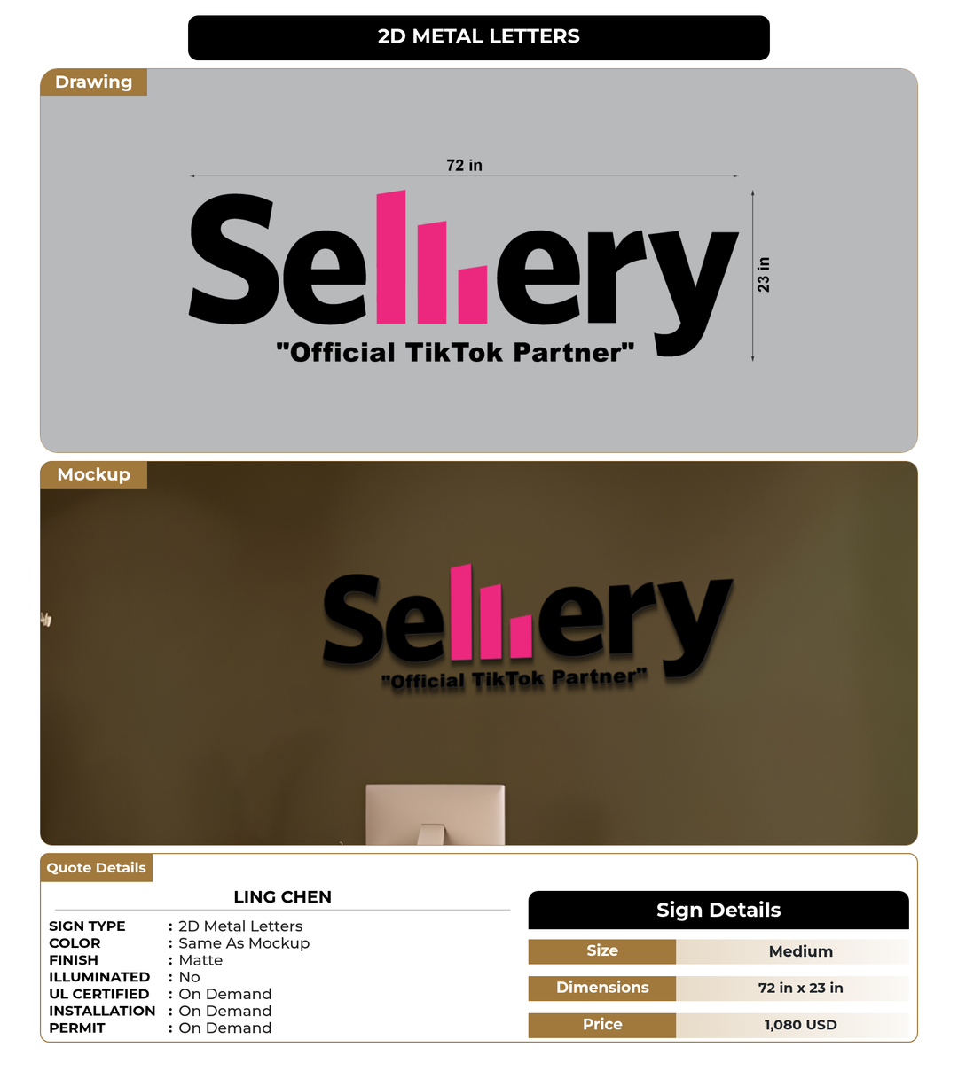 CUSTOM MOCKUP SIGN FOR ling chen