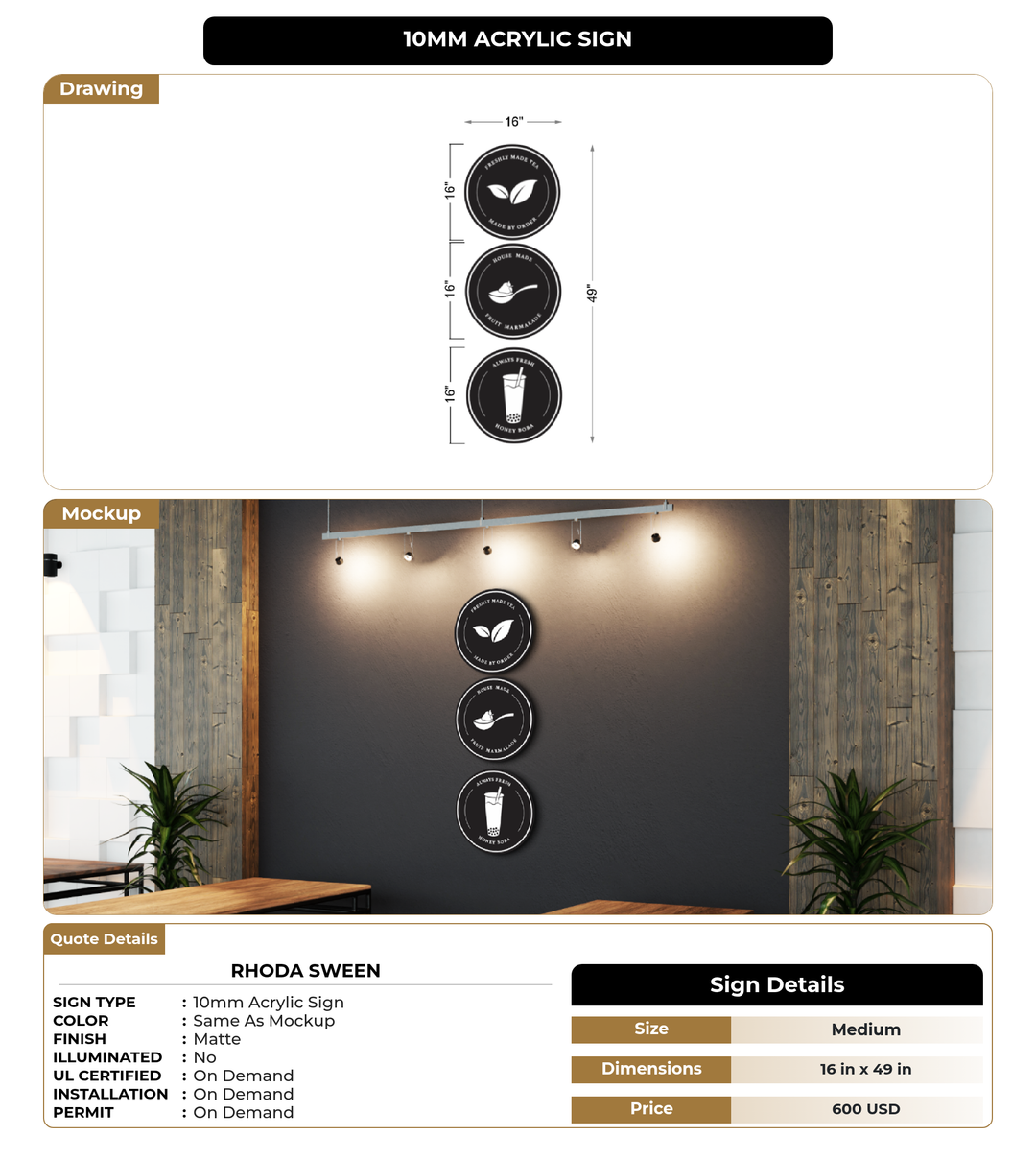 CUSTOM MOCKUP SIGN FOR Rhoda Sween