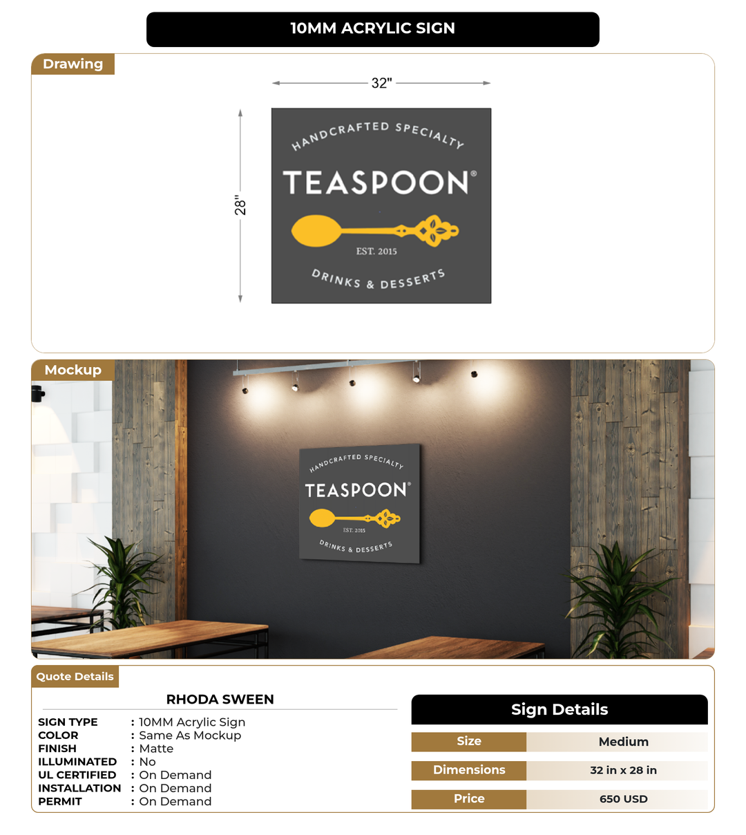 CUSTOM MOCKUP SIGN FOR Rhoda Sween