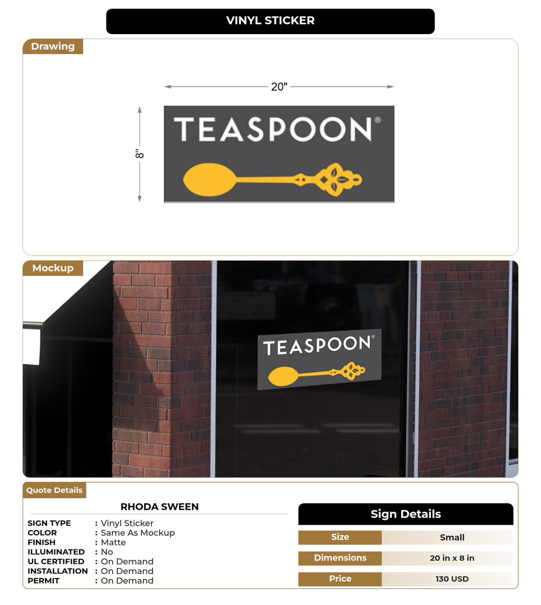 CUSTOM MOCKUP SIGN FOR Rhoda Sween