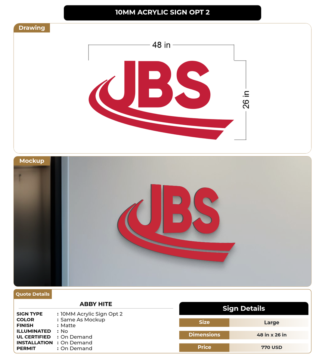CUSTOM MOCKUP SIGN FOR Abby Hite
