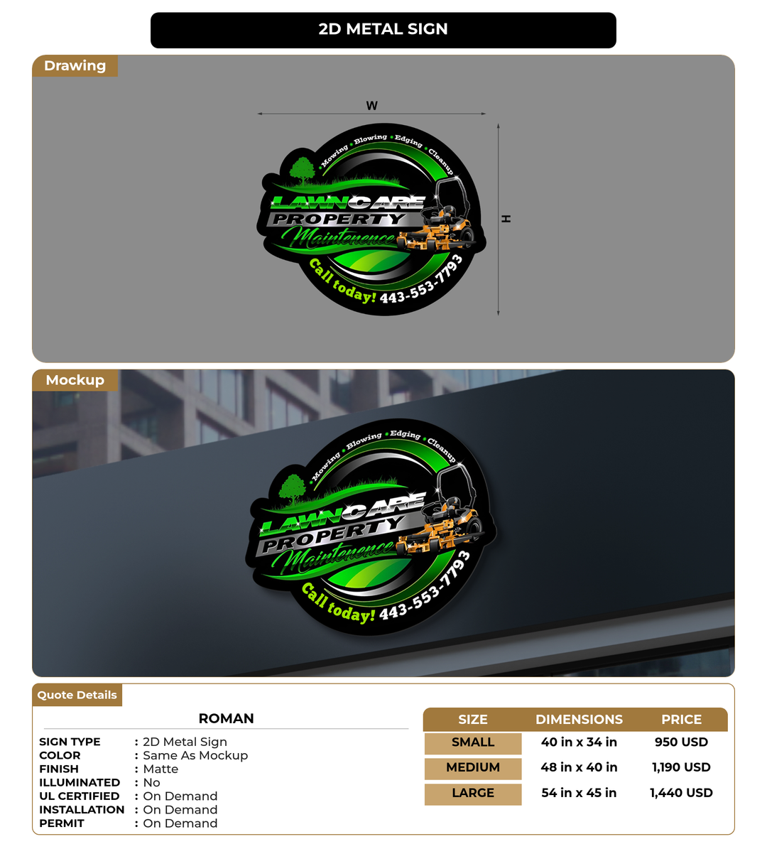 CUSTOM MOCKUP SIGN FOR Roman