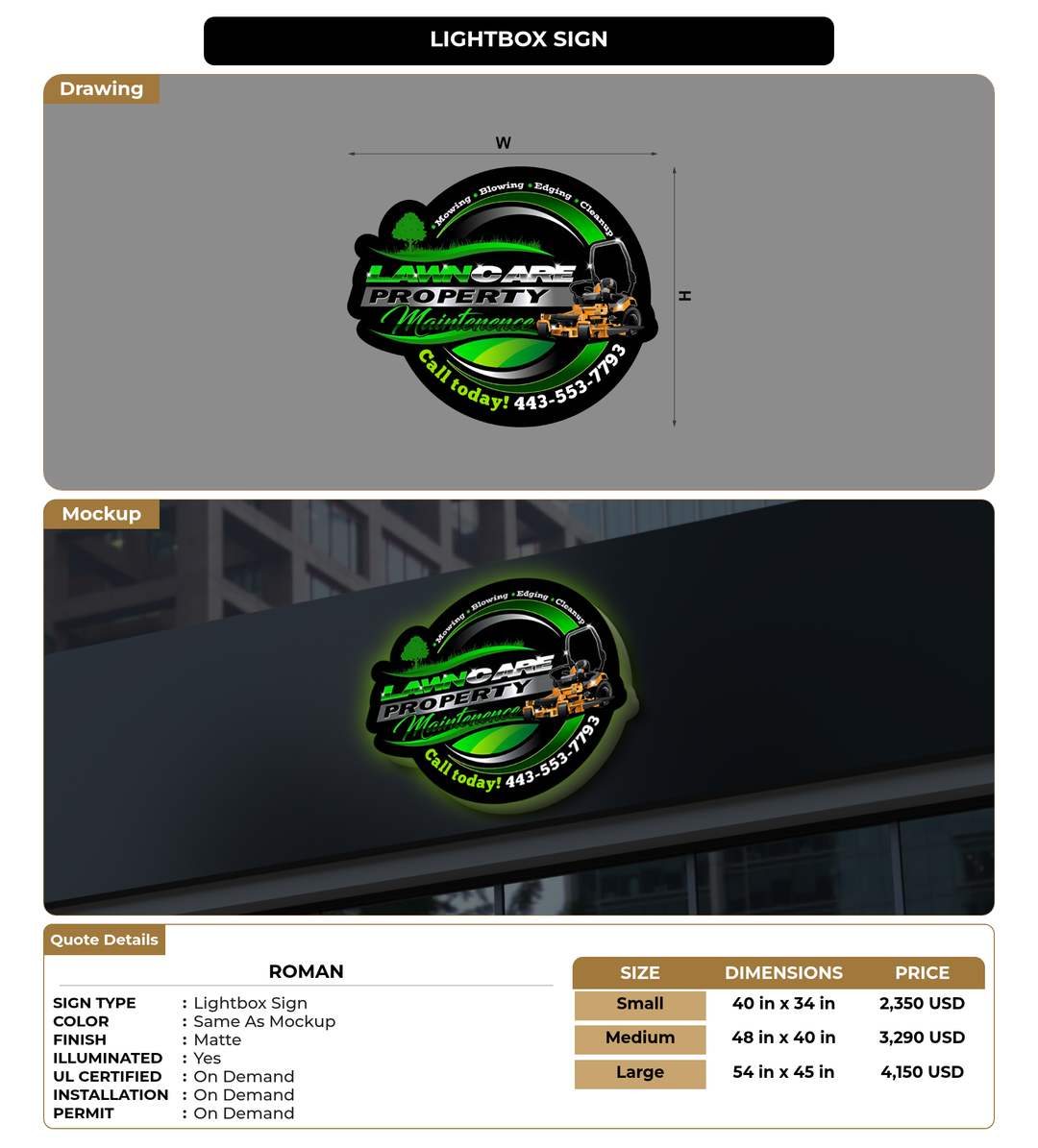 CUSTOM MOCKUP SIGN FOR Roman