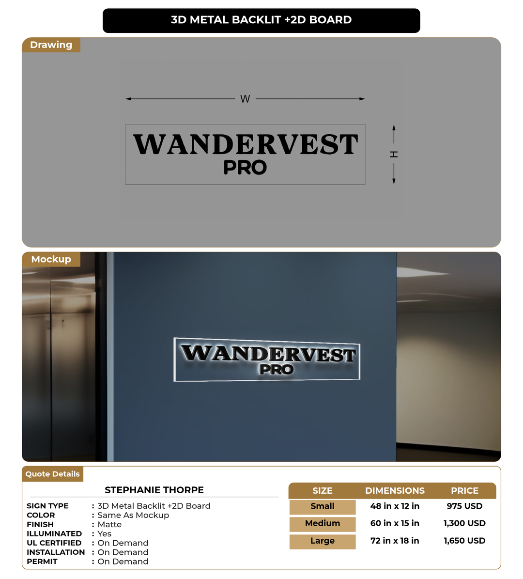 CUSTOM MOCKUP SIGN FOR Stephanie Thorpe