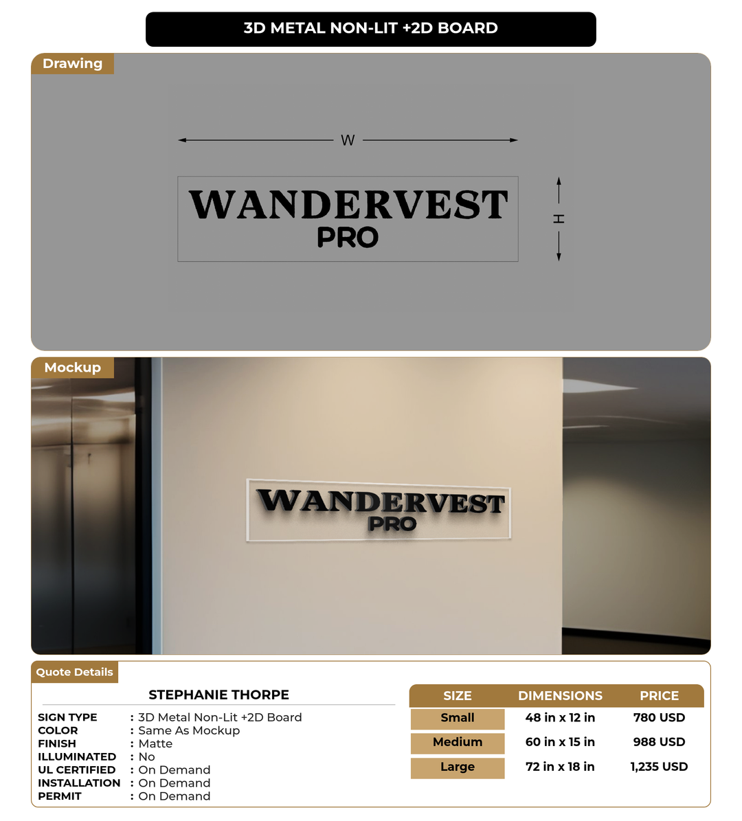 CUSTOM MOCKUP SIGN FOR Stephanie Thorpe