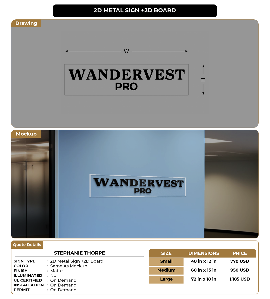CUSTOM MOCKUP SIGN FOR Stephanie Thorpe