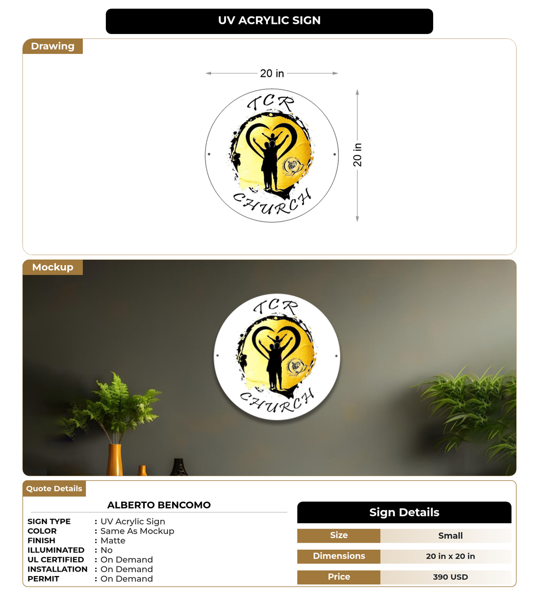 CUSTOM MOCKUP SIGN FOR Alberto Bencomo