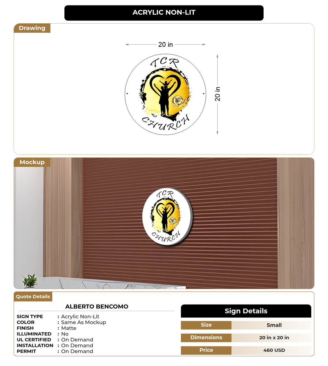 CUSTOM MOCKUP SIGN FOR Alberto Bencomo