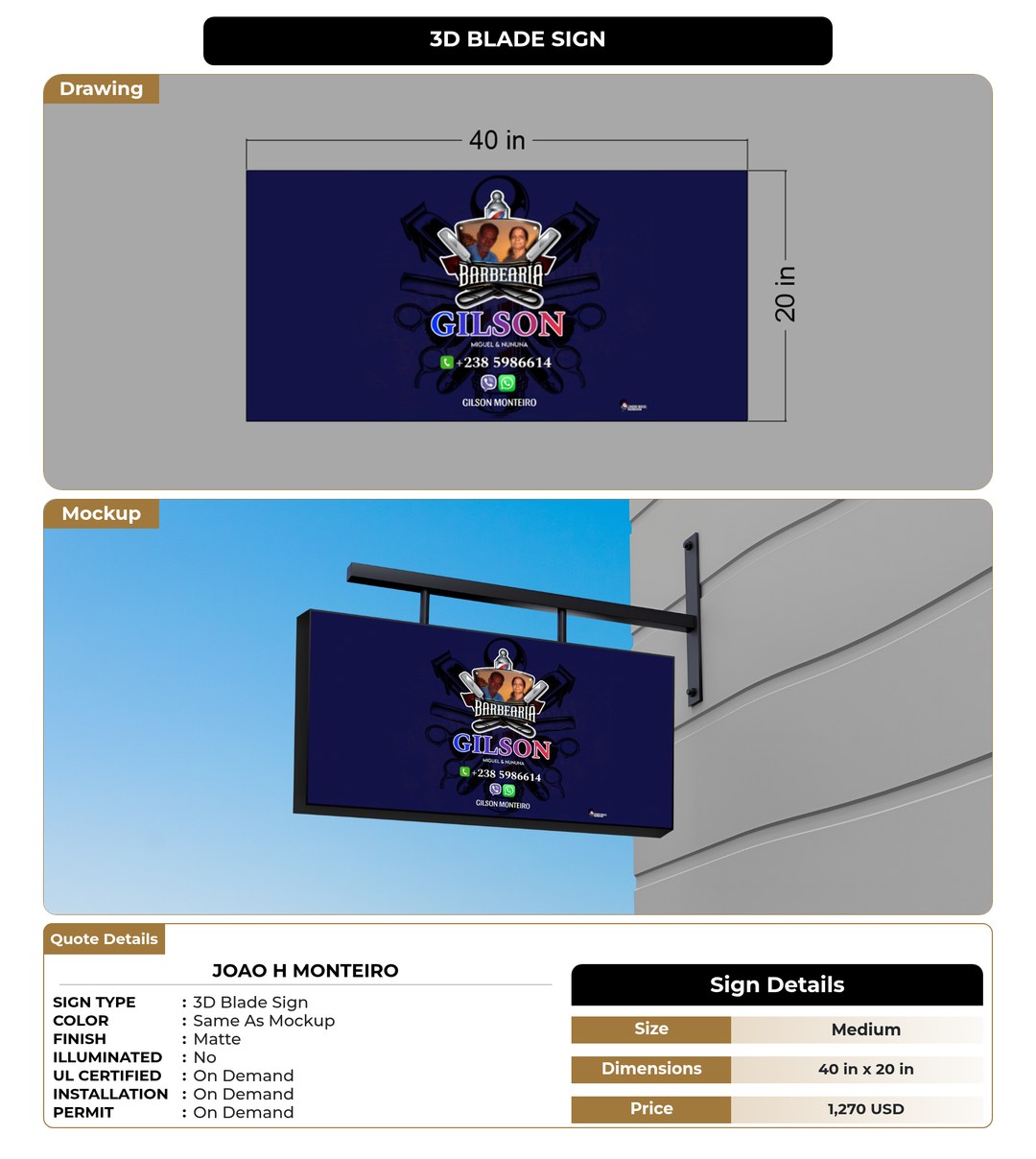 CUSTOM MOCKUP SIGN FOR Joao H Monteiro
