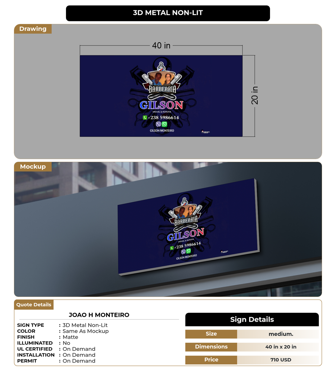 CUSTOM MOCKUP SIGN FOR Joao H Monteiro