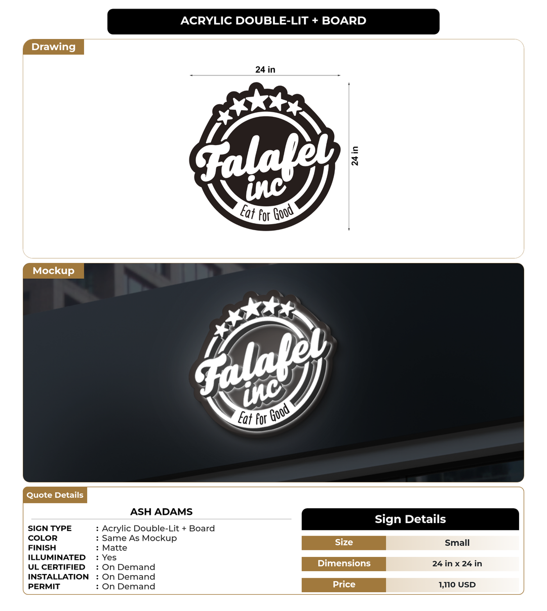 CUSTOM MOCKUP SIGN FOR Ash Adams