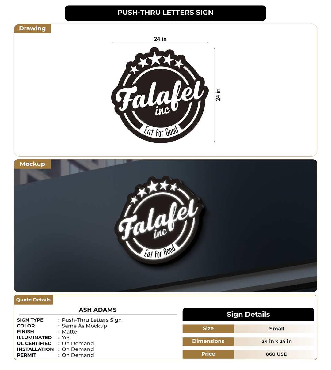 CUSTOM MOCKUP SIGN FOR Ash Adams