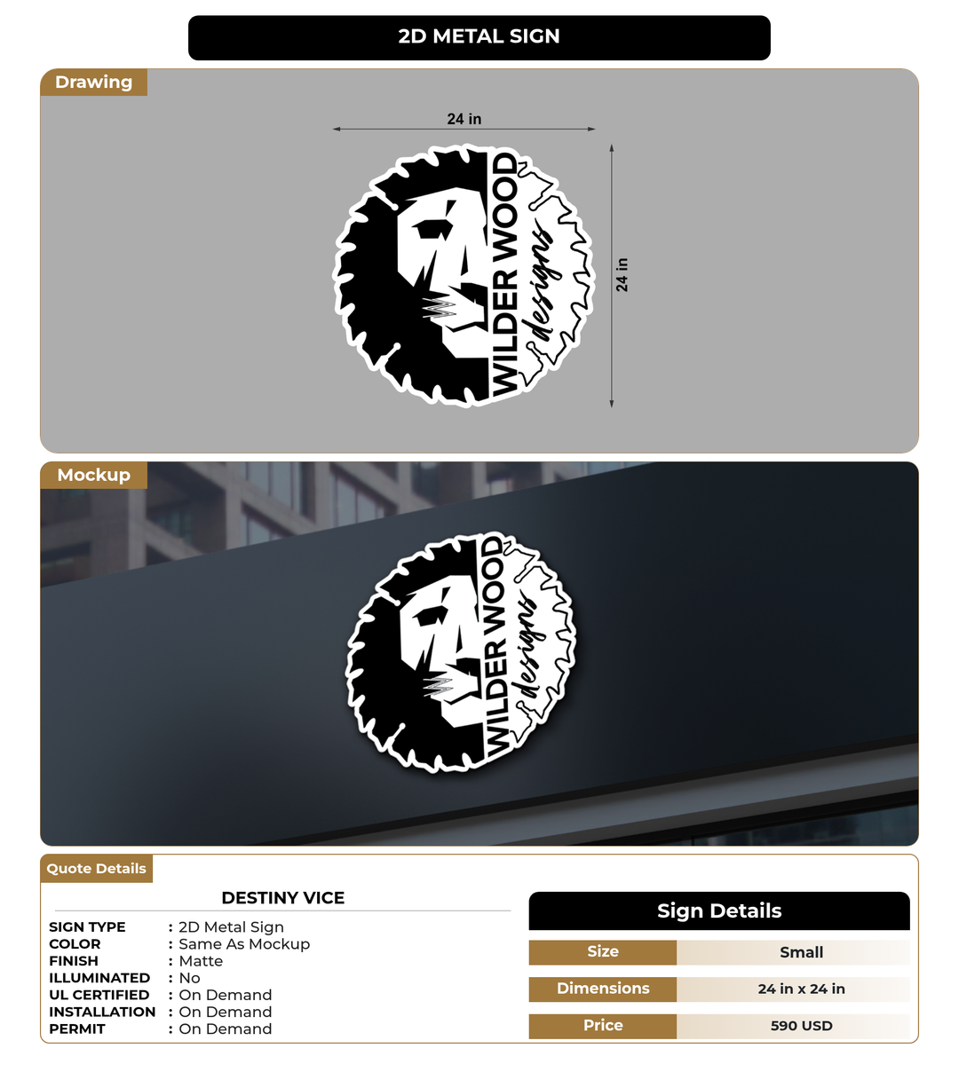 CUSTOM MOCKUP SIGN FOR Destiny Vice