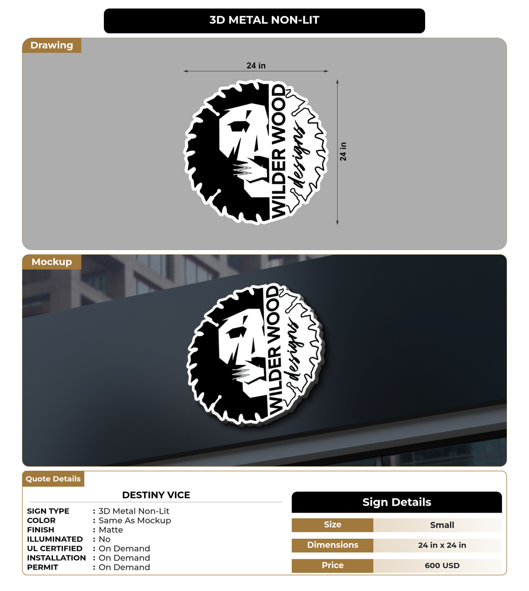 CUSTOM MOCKUP SIGN FOR Destiny Vice