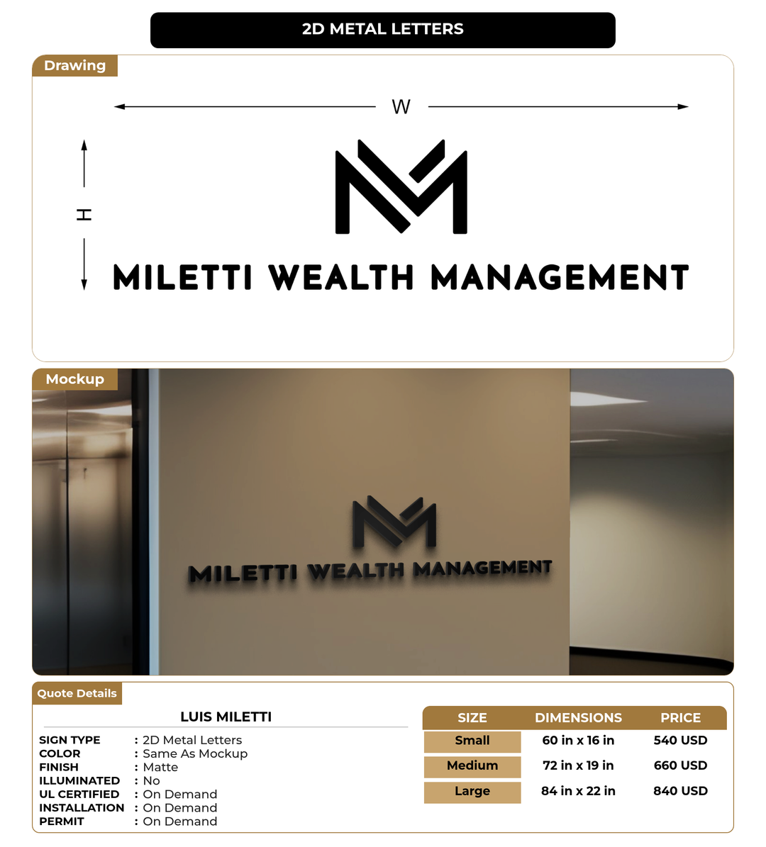 CUSTOM MOCKUP SIGN FOR Luis Miletti