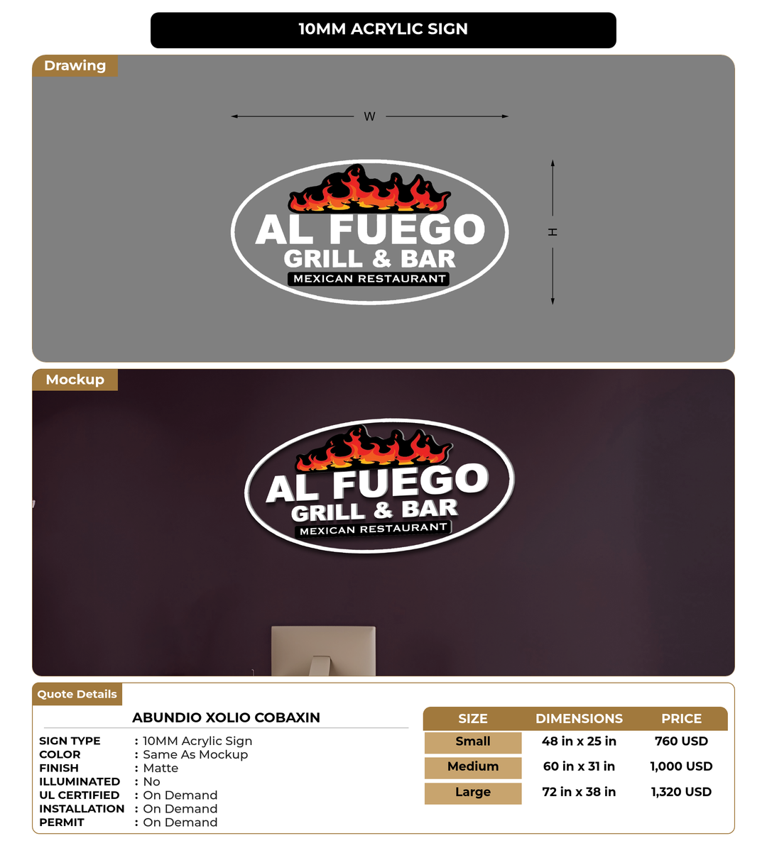 CUSTOM MOCKUP SIGN FOR Abundio Xolio Cobaxin