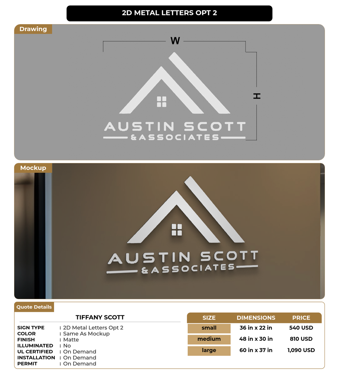 CUSTOM MOCKUP SIGN FOR Tiffany Scott