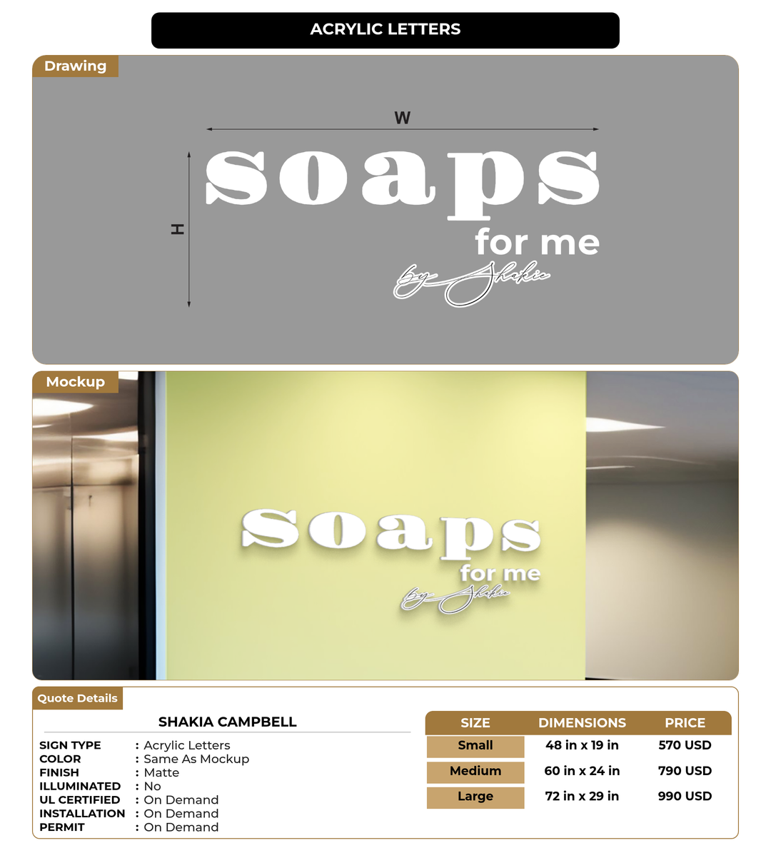 CUSTOM MOCKUP SIGN FOR Shakia Campbell