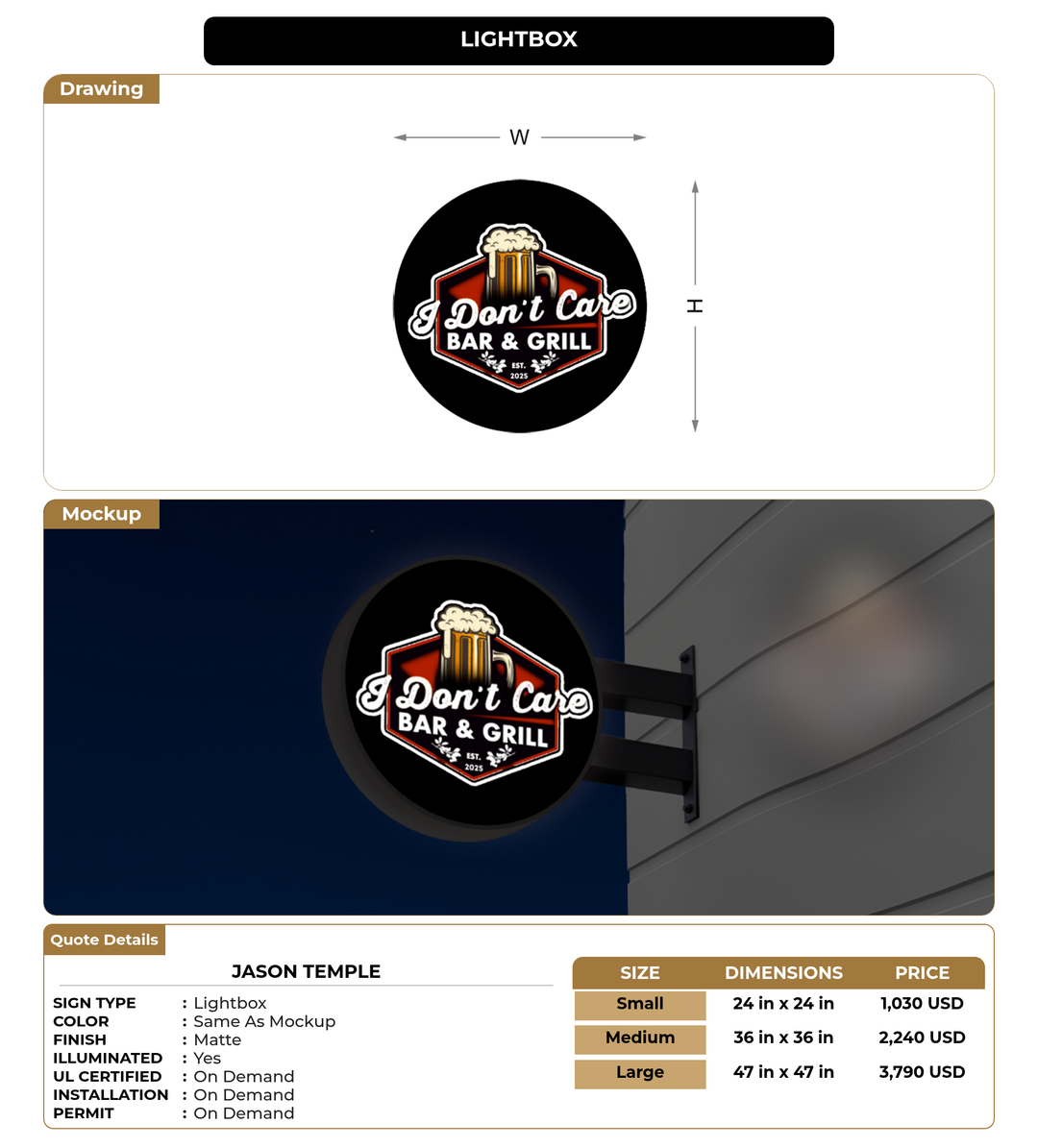 CUSTOM MOCKUP SIGN FOR Jason Temple