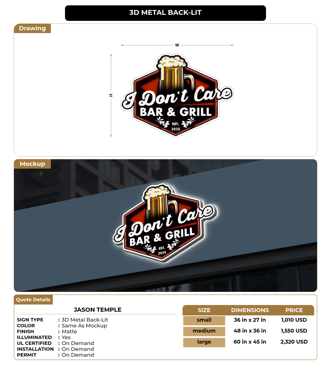 CUSTOM MOCKUP SIGN FOR Jason Temple