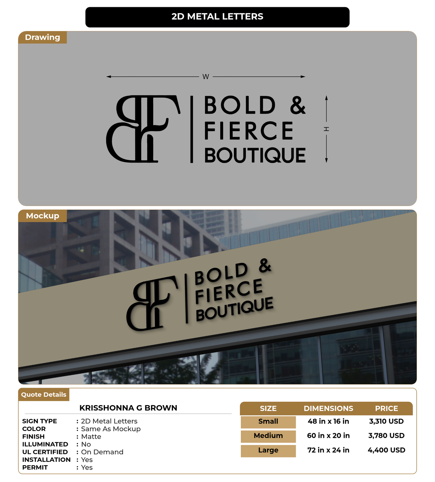 CUSTOM MOCKUP SIGN FOR Krisshonna G Brown