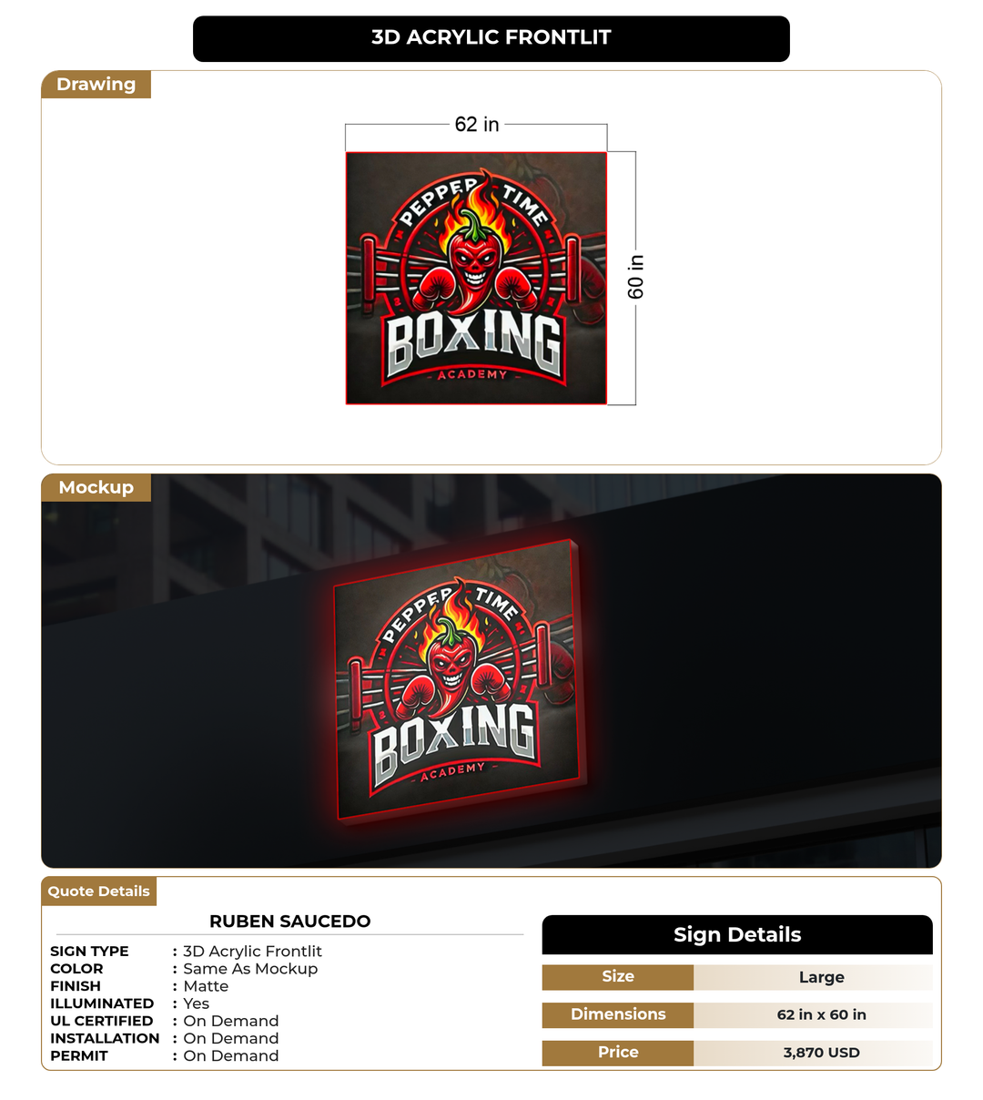 CUSTOM MOCKUP SIGN FOR Ruben Saucedo