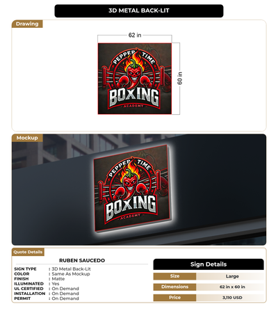 CUSTOM MOCKUP SIGN FOR Ruben Saucedo