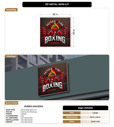 CUSTOM MOCKUP SIGN FOR Ruben Saucedo