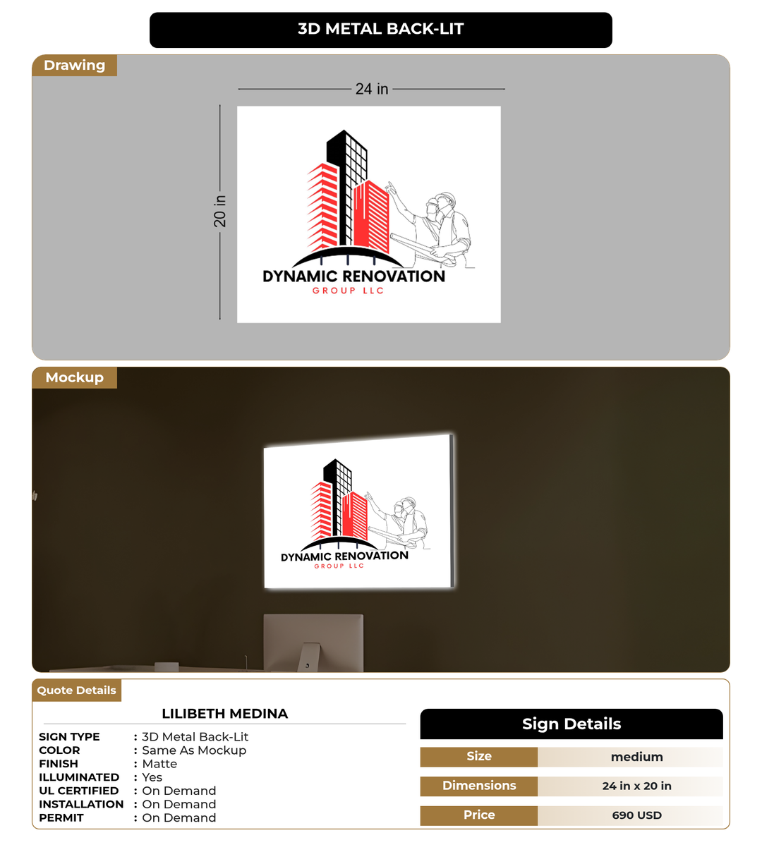 CUSTOM MOCKUP SIGN FOR Lilibeth Medina