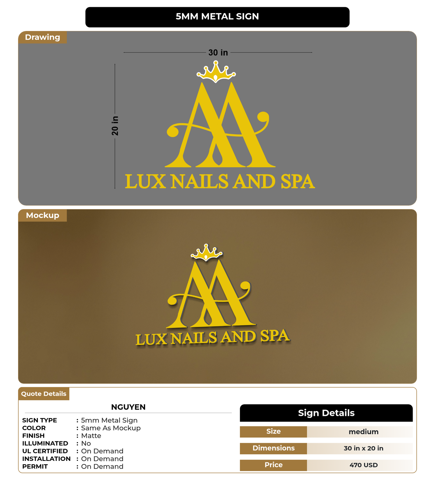 CUSTOM MOCKUP SIGN FOR Nguyen