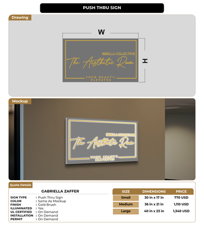 CUSTOM MOCKUP SIGN FOR Gabriella Zaffer