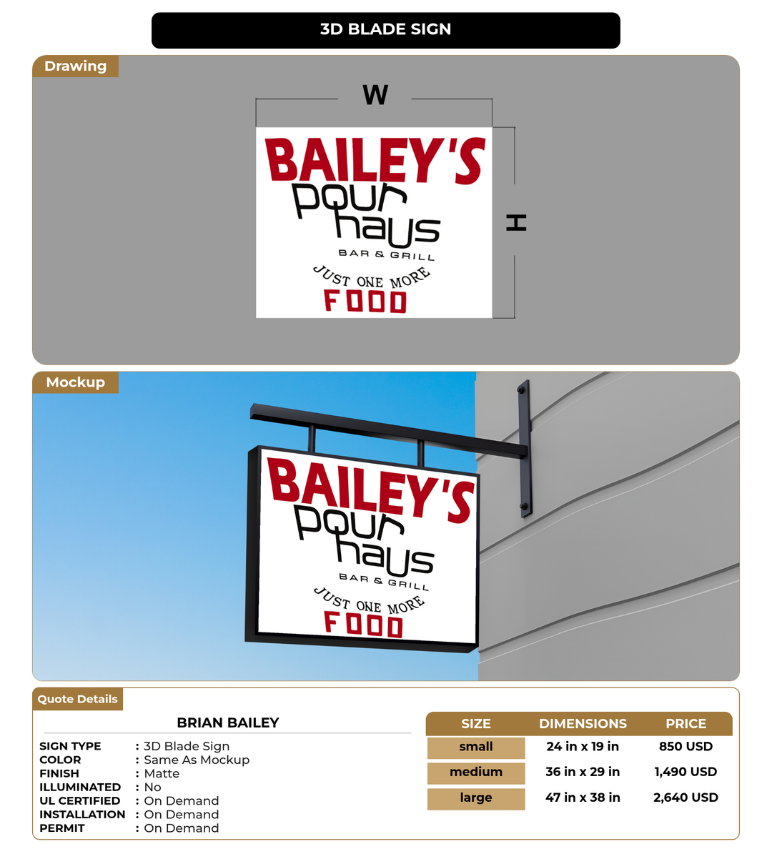 CUSTOM MOCKUP SIGN FOR Brian Bailey