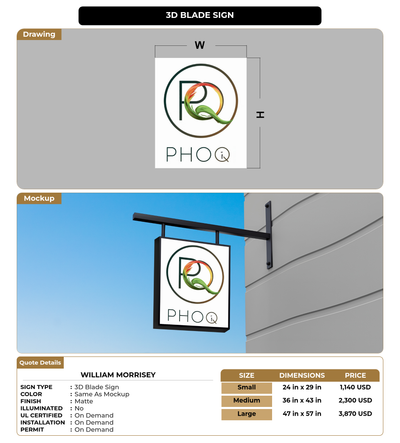 CUSTOM MOCKUP SIGN FOR William Morrisey