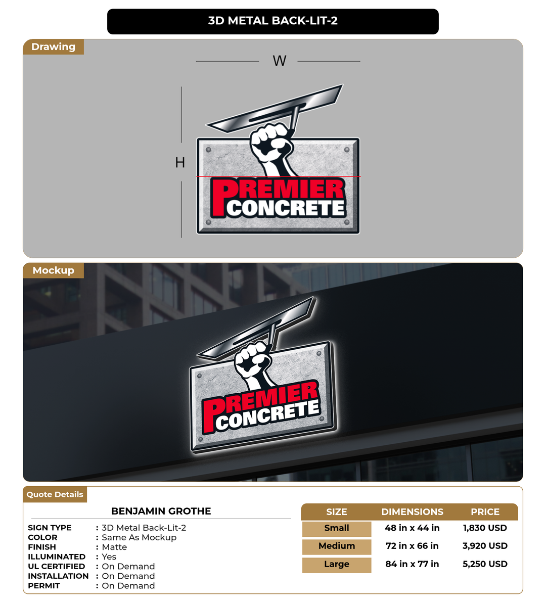 CUSTOM MOCKUP SIGN FOR Benjamin Grothe