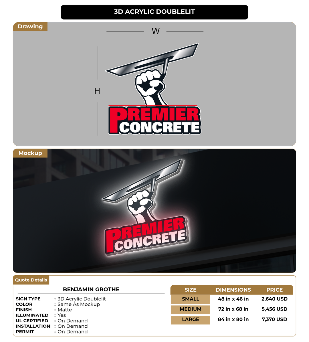 CUSTOM MOCKUP SIGN FOR Benjamin Grothe