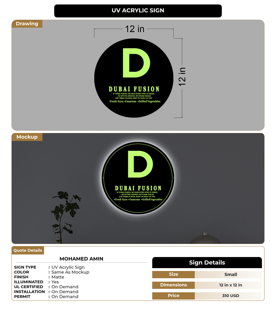 CUSTOM MOCKUP SIGN FOR Mohamed Amin