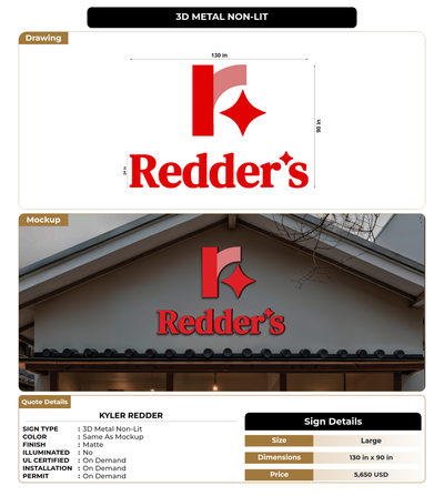 CUSTOM MOCKUP SIGN FOR Kyler Redder