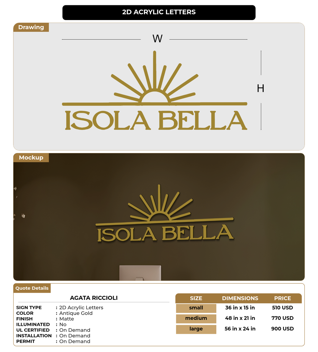 CUSTOM MOCKUP SIGN FOR Agata Riccioli