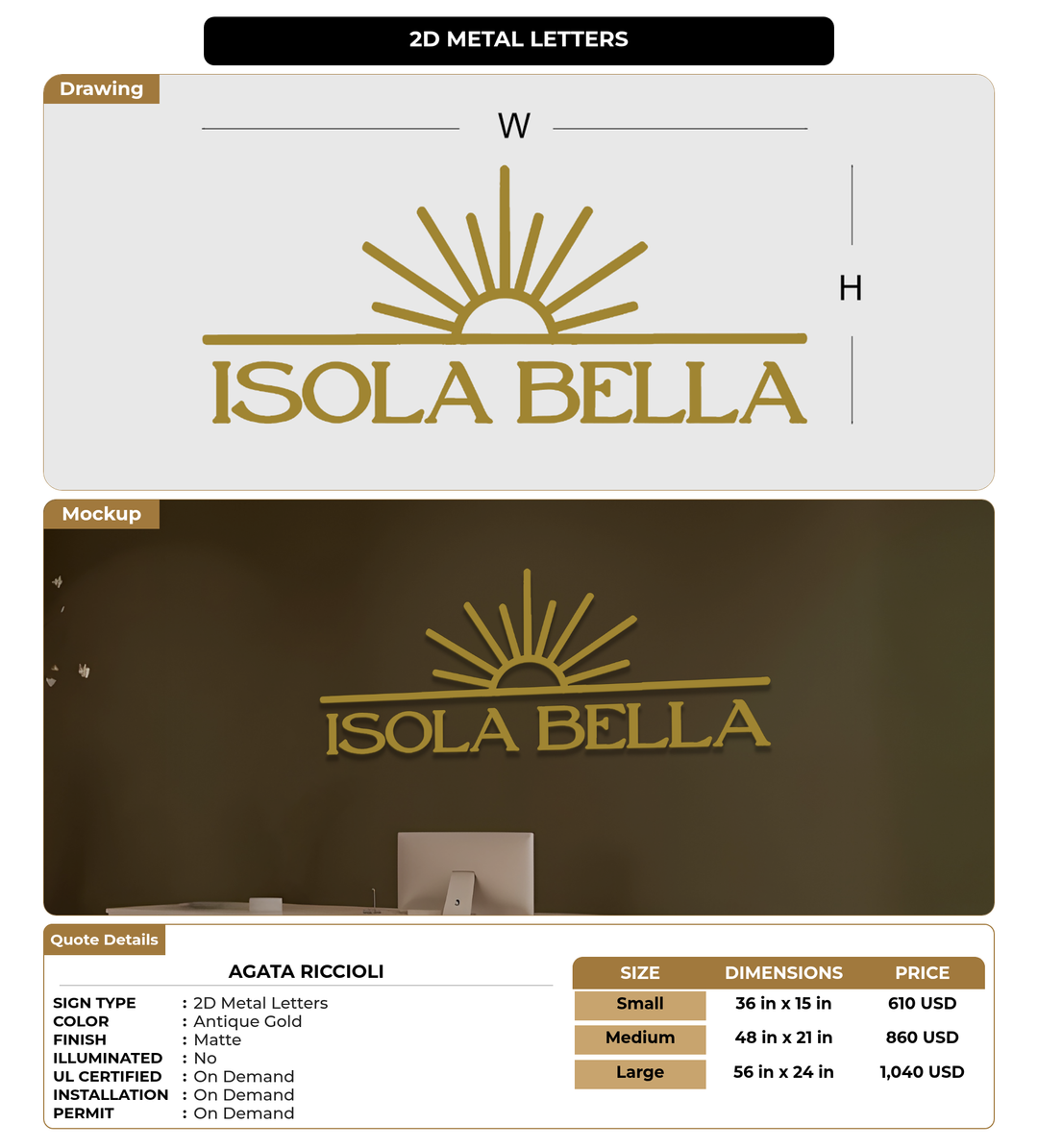 CUSTOM MOCKUP SIGN FOR Agata Riccioli