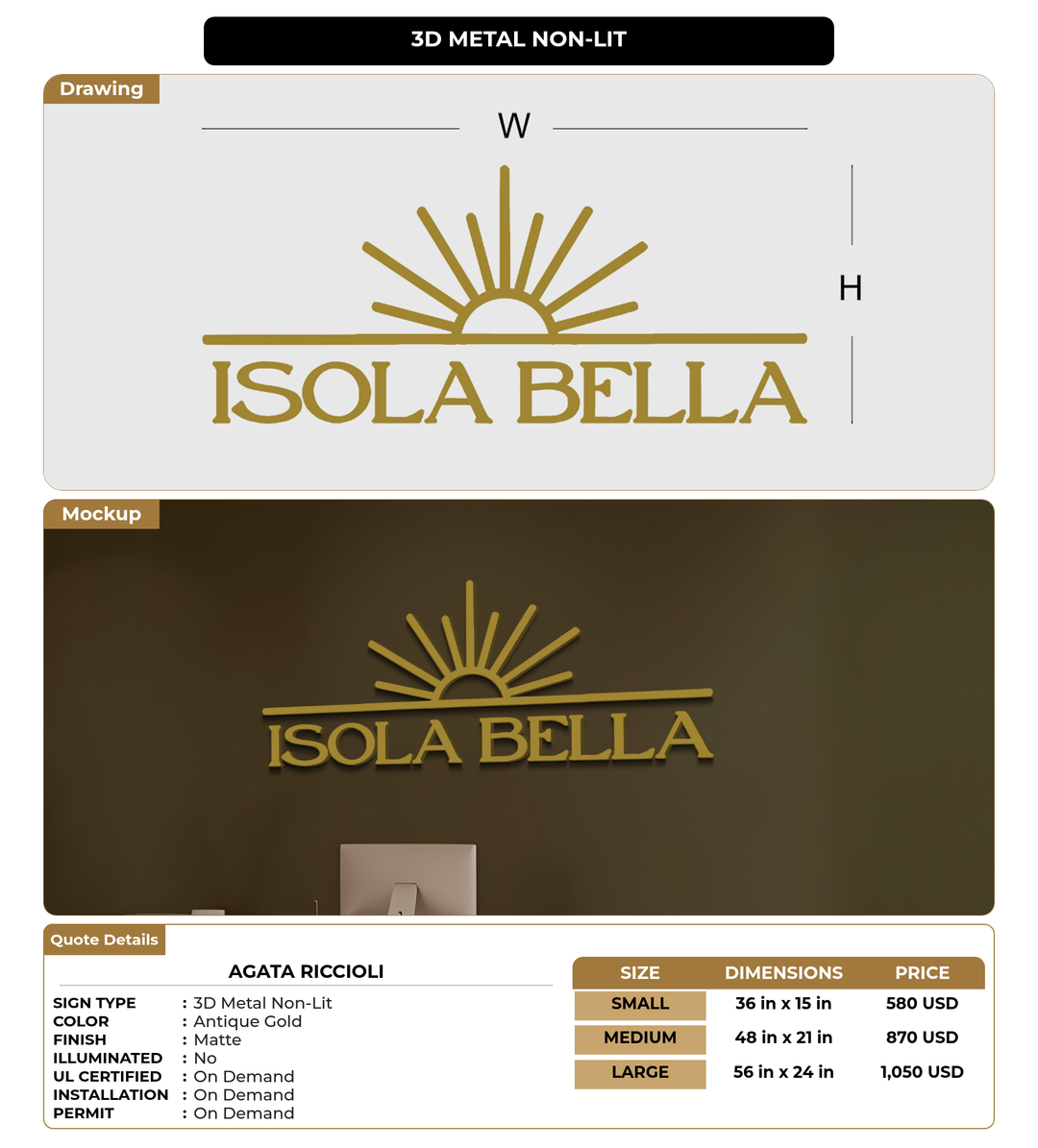 CUSTOM MOCKUP SIGN FOR Agata Riccioli