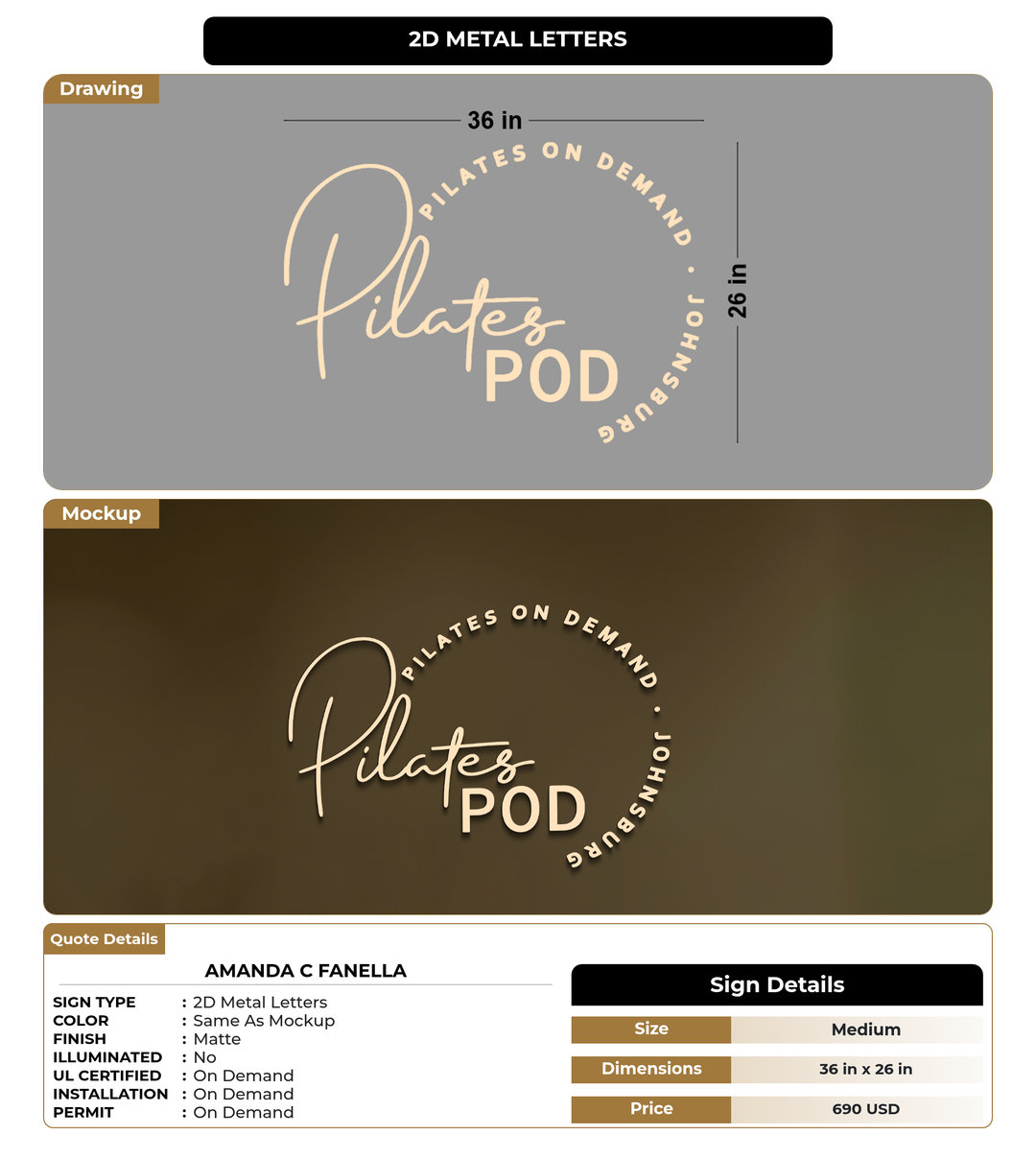 CUSTOM MOCKUP SIGN FOR Amanda C Fanella