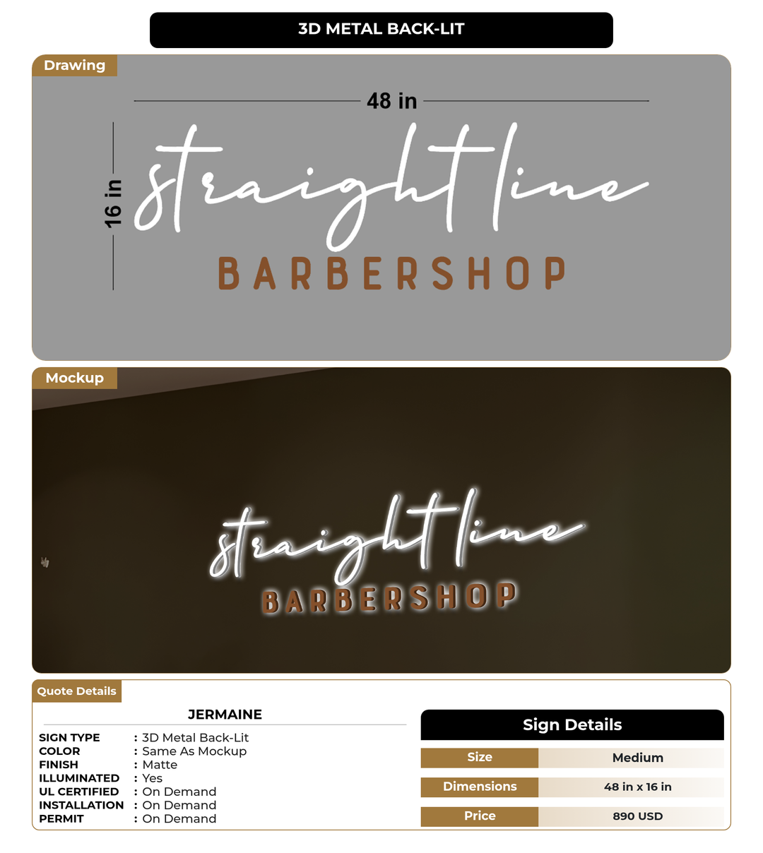 CUSTOM MOCKUP SIGN FOR Jermaine